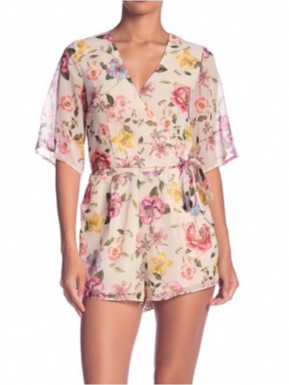 NWOT Yumi Kim Shake It Off Floral wrap Romper M